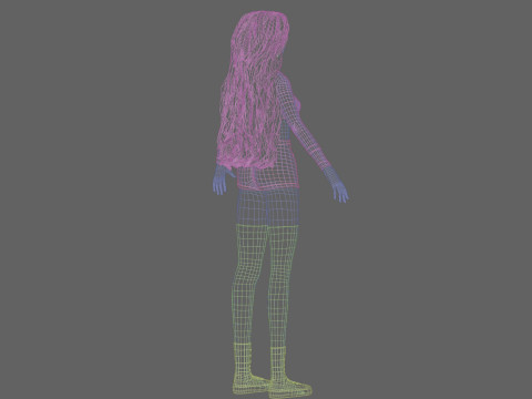 Cool cute Woman V44920 Modello 3D