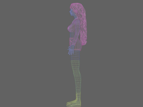 Cool cute Woman V44920 Modello 3D