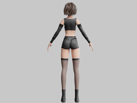 Cute Basic Woman V36934 3D Model