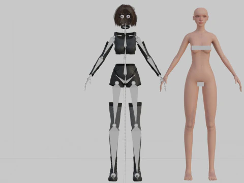 Cute Basic Woman V36934 3D Model