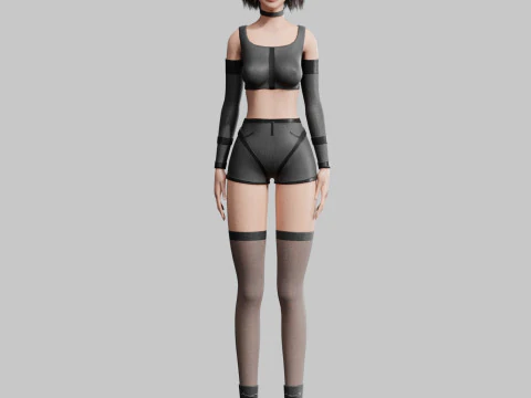 Cute Basic Woman V36934 3D Model