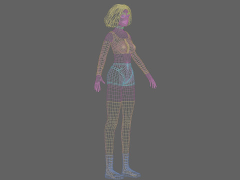 Cute Basic Woman V36934 Model 3D