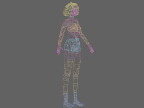 Cute Basic Woman V36934 3D Model