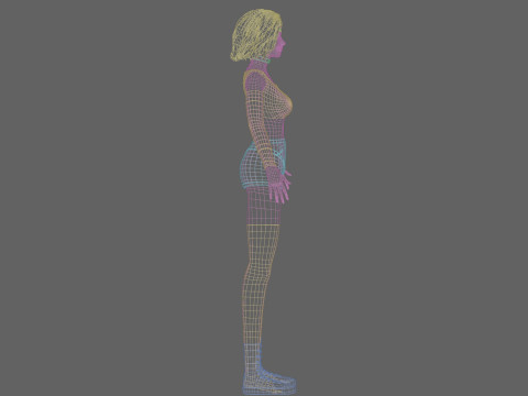 Cute Basic Woman V36934 Model 3D