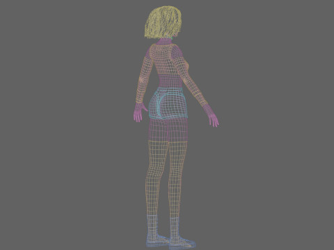 Cute Basic Woman V36934 Model 3D
