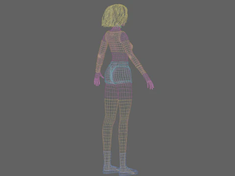 Cute Basic Woman V36934 3D Model
