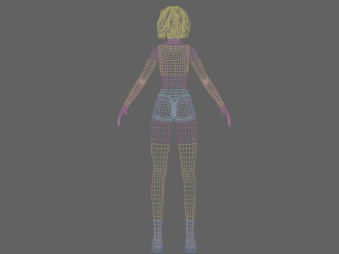 Cute Basic Woman V36934 Model 3D