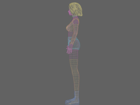Cute Basic Woman V36934 Model 3D