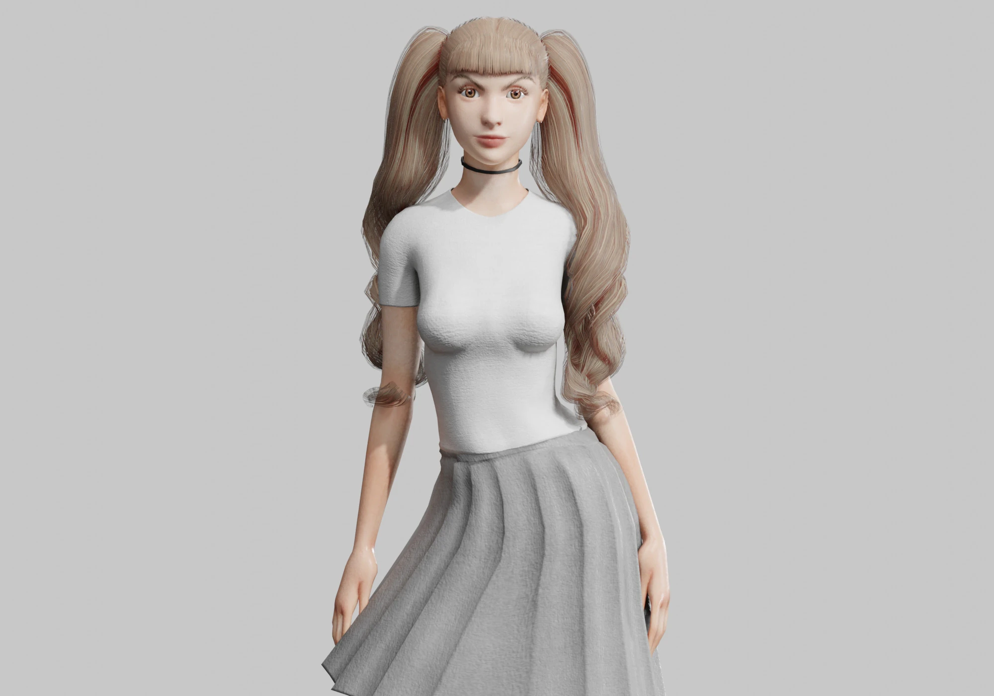 Cute Beautiful woman V38582 3D Model .c4d .max .obj .3ds .fbx .stl .blend 
