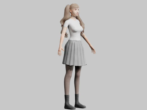 Cute Beautiful woman V38582 3D Model