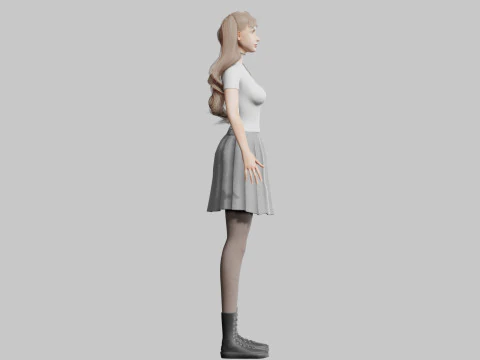 Cute Beautiful woman V38582 3D Model