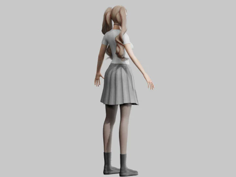 Cute Beautiful woman V38582 3D Model