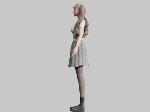 Cute Beautiful woman V38582 3D Model