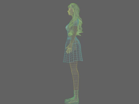 Cute Beautiful woman V38582 3D Model