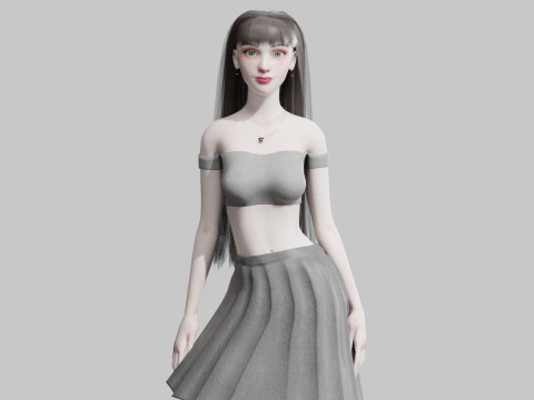 Cute classic Woman V31129 3Dモデル