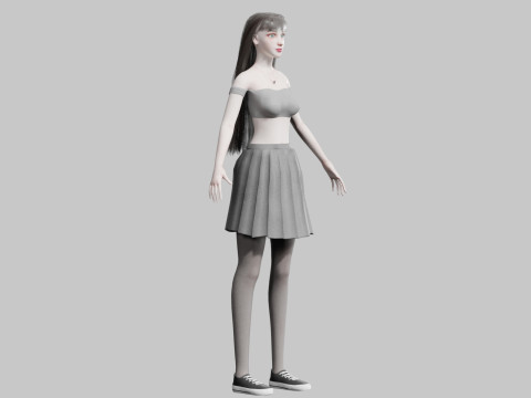 Cute classic Woman V31129 3Dモデル