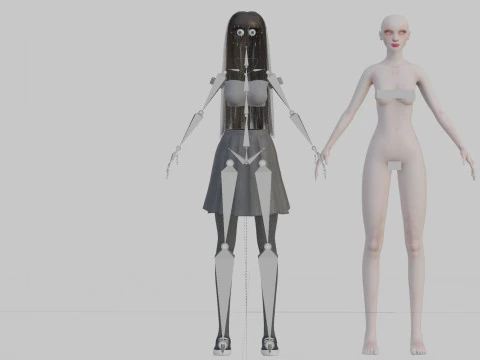 Cute classic Woman V31129 3D Model