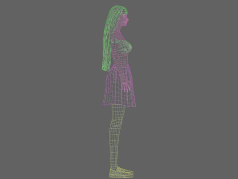 Cute classic Woman V31129 3Dモデル