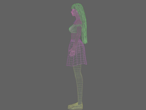 Cute classic Woman V31129 3Dモデル