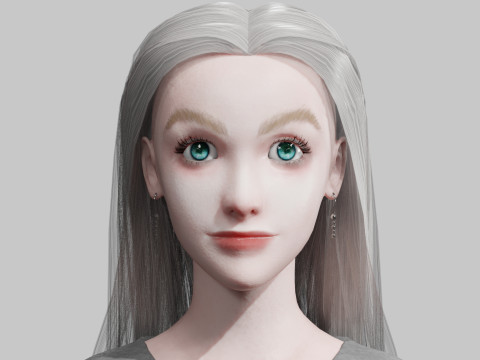 Cute cool woman V34060 Modelo 3D