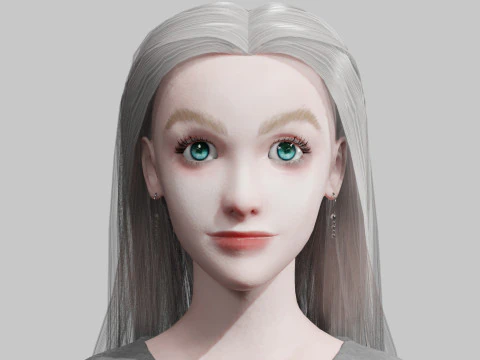 Cute cool woman V34060 3D Model