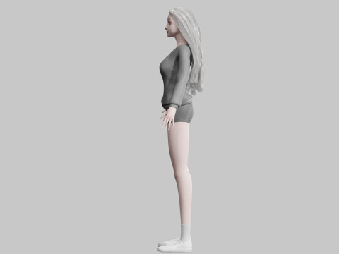 Cute cool woman V34060 Modelo 3D