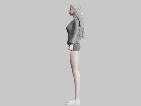 Cute cool woman V34060 3D Model