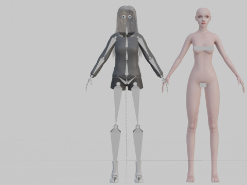 Cute cool woman V34060 Modelo 3D