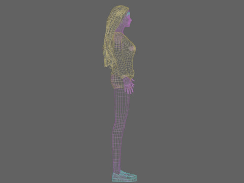 Cute cool woman V34060 Modelo 3D
