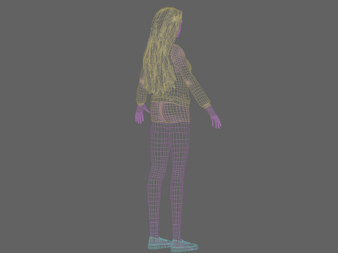 Cute cool woman V34060 Modelo 3D