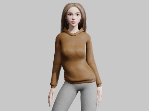 Cute pretty Woman V37474 3D 모델