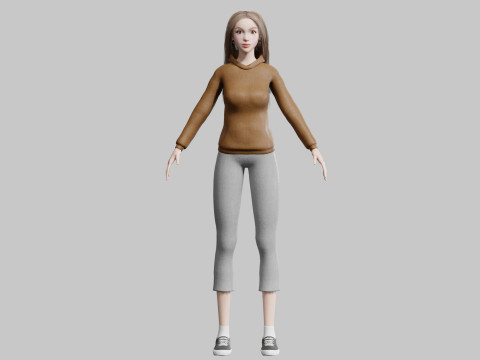 Cute pretty Woman V37474 Model 3D
