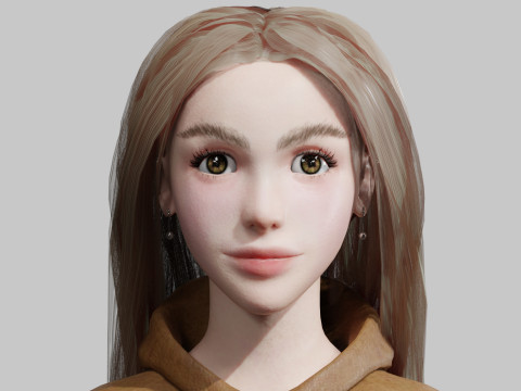 Cute pretty Woman V37474 Model 3D