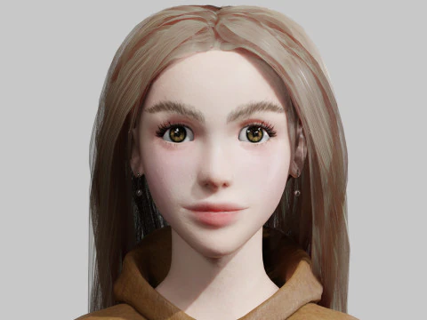 Cute pretty Woman V37474 3D Model