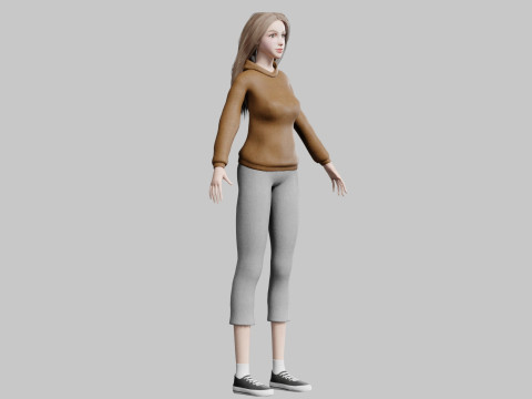Cute pretty Woman V37474 Model 3D