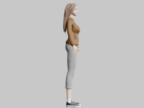 Cute pretty Woman V37474 Model 3D