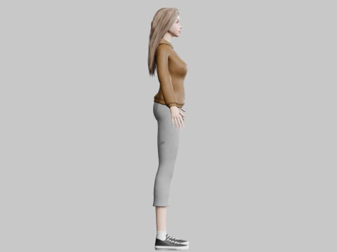 Cute pretty Woman V37474 3D Model