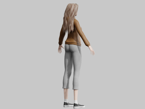 Cute pretty Woman V37474 Model 3D