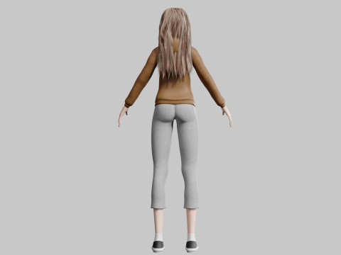 Cute pretty Woman V37474 Model 3D