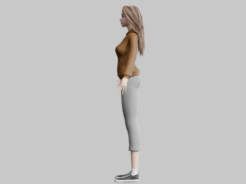 Cute pretty Woman V37474 Model 3D