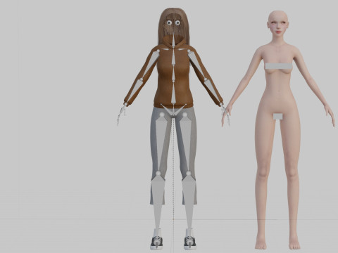 Cute pretty Woman V37474 Model 3D
