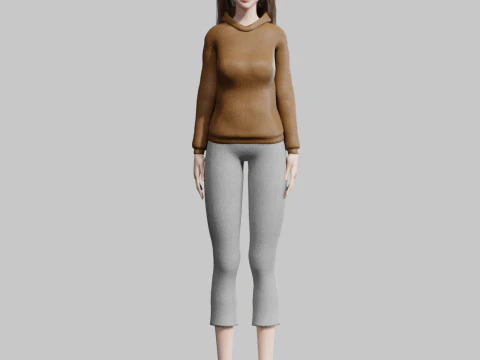 Cute pretty Woman V37474 3D Model