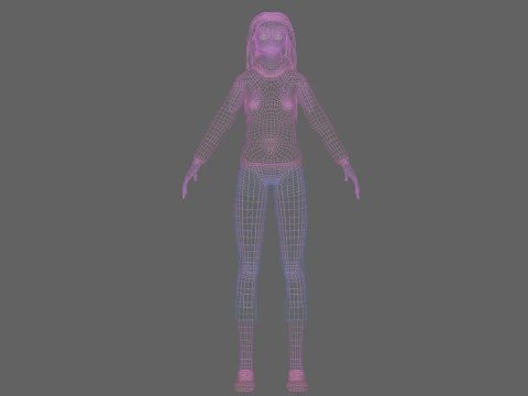 Cute pretty Woman V37474 3D Model