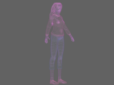 Cute pretty Woman V37474 Model 3D