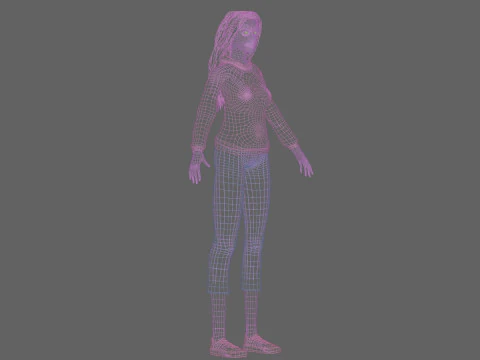 Cute pretty Woman V37474 3D Model