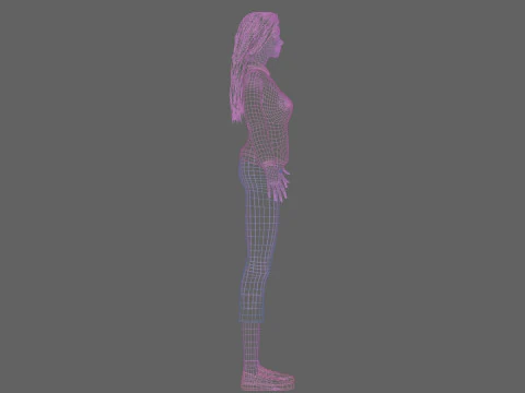Cute pretty Woman V37474 3D Model