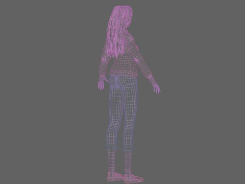 Cute pretty Woman V37474 3D Model