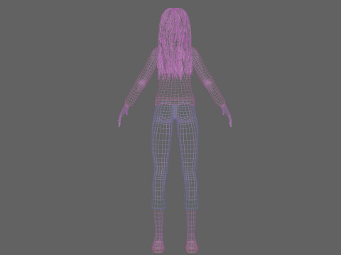 Cute pretty Woman V37474 Model 3D