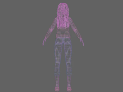 Cute pretty Woman V37474 3D Model