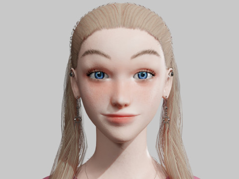 Cute Standard Woman V29209 3D Модель